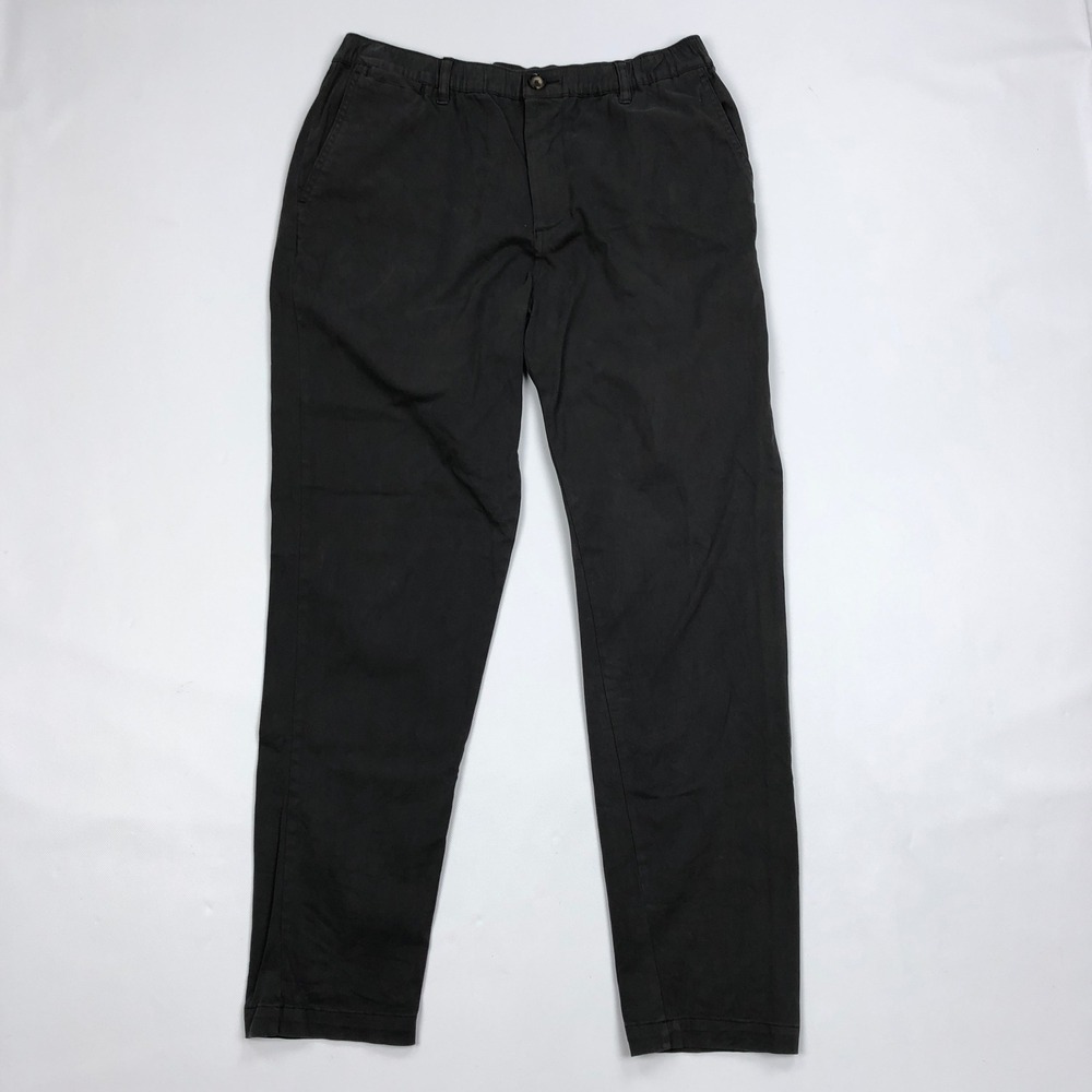 Cove USA Die On Empty Mens 34x30 Black Chino Pants Elastic Waist Slim Straight